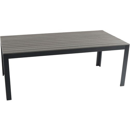 Hanover - Tucson Aluminum Faux Wood Top Table - Outdoor Dining Table - TUCSDNTBL
