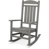 Hanover - Outdoor Chairs With Hanover All-Weather 2 Porch Rockers Set and Side Table - Grey - PINE3PC-GRY