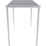 Hanover - Outdoor Dining Set With Naples Aluminum Glass Bar Table - White/Grey - NAPDNBRTBL-WG