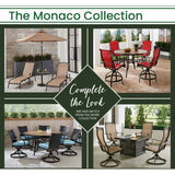 Hanover - Monaco 5-Piece High-Dining Set in Tan with 4 Swivel Chairs and a 56 In. Tile-top Table