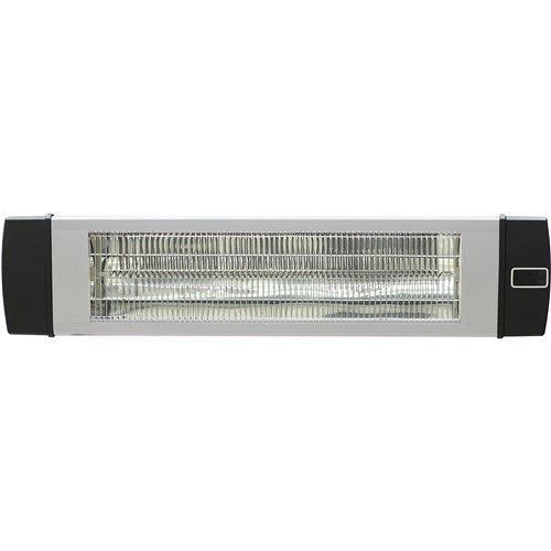 Hanover - Electric Outdoor Heaters With 34.6-In. Electric Carbon Lamp with Three Heat Levels and Remote Control - Silver - HAN1041IC-SLV