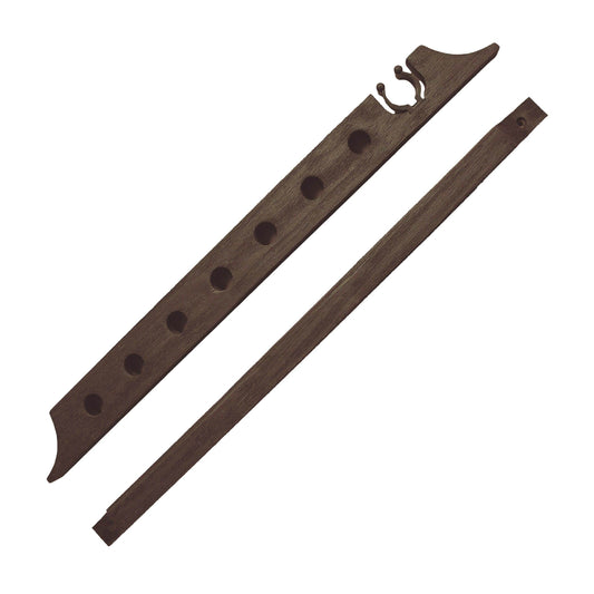 Imperial Billiards Accessories Imperial - 7 Cue - Bridge Stick Weathered Dark Chestnut Two Piece Wall Rack - 19-349