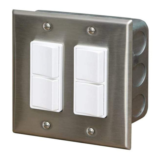 Infratech Switch Infratech Dual Duplex Switch Wall Plate for Dual Element Patio Heaters