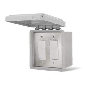 Infratech Switch Infratech Dual On/Off Surface Mount Switch With Gang Box And Weatherproof Cover - 14-4425