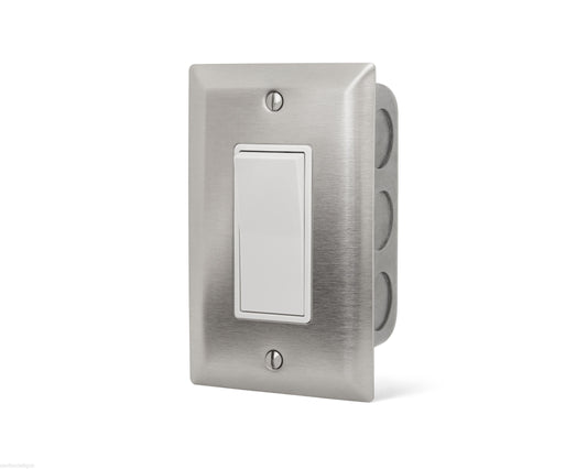 Infratech Switch Infratech Single On/Off Wall Plate Switch And Gang Box - 14-4400