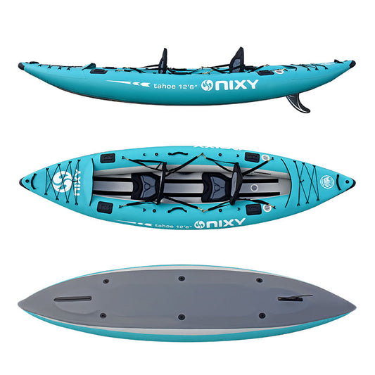 NIXY Tahoe Tandem or Solo Inflatable Kayak 12.5'