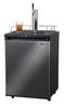 Kegco Beer Refrigeration 1 TAP 24" Wide Kombucha Tap Black Stainless Steel Kegerator