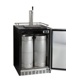 Kegco Beer Refrigeration 24" Wide Cold Brew Coffee Tap Black Commercial Built-In Right Hinge Kegerator