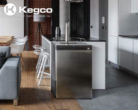 Kegco Beer Refrigeration 24" Wide Cold Brew Coffee  Tap Black Stainless Steel Kegerator