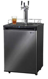 Kegco Beer Refrigeration 24" Wide Kombucha Tap Black Stainless Steel Kegerator