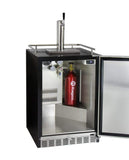 Kegco Beer Refrigeration 24" Wide Tap Stainless Steel Built-In Right Hinge Kegerator with Kit