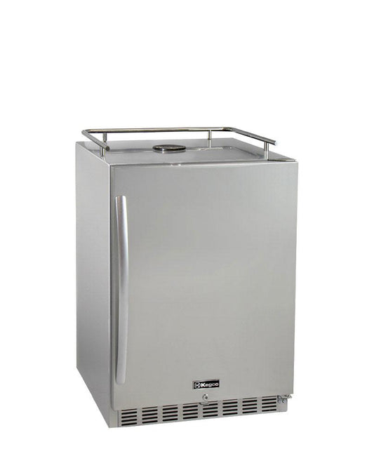 Kegco Beer Refrigeration Right Hinge 24" Wide All Stainless Steel Commercial Built-In Kegerator - Cabinet Only