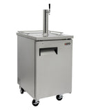 Kegco Beer Refrigeration Single Tap Wide Single Tap All Stainless Steel Commercial Kegerator