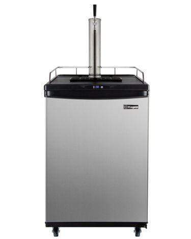 Kegco Beer Refrigeration Stainless Steel Wide Black Commercial/Residential Kegerator - Cabinet Only