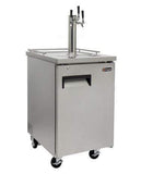 Kegco Beer Refrigeration Three Tap Wide Single Tap All Stainless Steel Commercial Kegerator