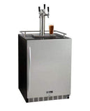 Kegco Beer Refrigeration Triple Tap 24" Wide Cold Brew Coffee Tap Black Commercial Built-In Right Hinge Kegerator