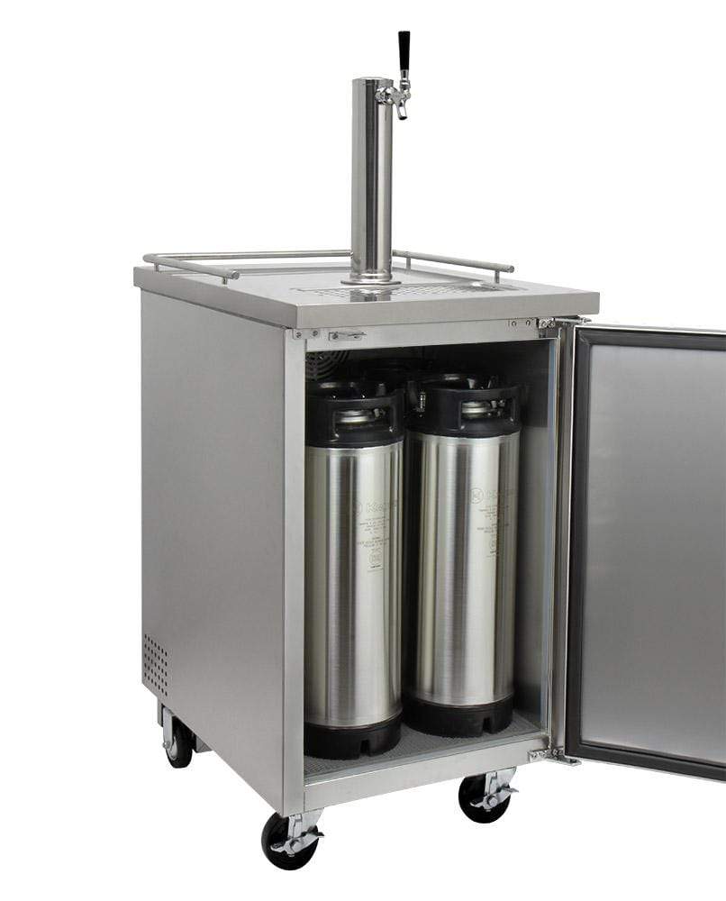 Kegco Beer Refrigeration Wide Single Tap All Stainless Steel Commercial Kegerator