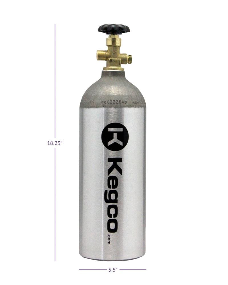 Kegco Kegerators Accessories 5 lb. Aluminum Co2 Tank for Kegerator and Draft Beer Dispensing