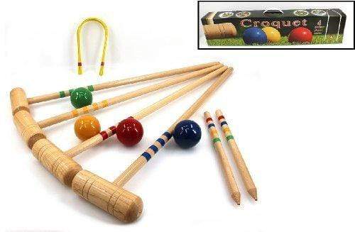 Kettler Yard Games Londero 4 Player Croquet Solid Beechwood Outdoor Game Set Made in Italy