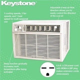 Keystone Window A/C Keystone 18,500/18,200 BTU 230V Window/Wall Air Conditioner with 16,000 BTU Supplemental Heat Capability