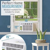 Keystone Window A/C Keystone 5,000 BTU Window-Mounted Air Conditioner with Follow Me LCD Remote Control