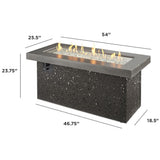 Outdoor Greatroom - Grey Key Largo Linear Gas Fire Pit Table w/Direct Spark Ignition (NG) - KL1242MDSING