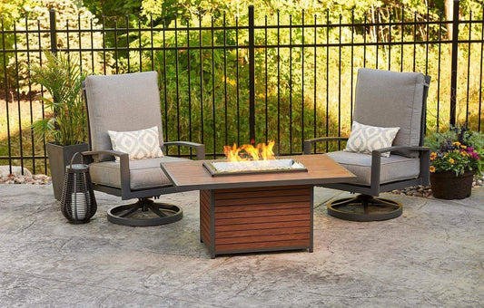 Outdoor Greatroom - Kenwood Rectangular Chat Height Gas Fire Pit Table - KW-1224-19-K
