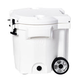 LAKA Coolers Coolers LAKA Coolers 30 Qt Cooler w/Telescoping Handle  Wheels - White [1079]