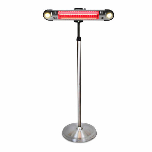 Lava Heat Italia Electric Freestanding Heaters The WALL-E Pedestal Heater, 72" with Wall Mount, Remote Control, Push Button Ignition,Heritage Bronze, Electric - KNOCK DOWN