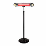 Lava Heat Italia Electric Freestanding Heaters The WALL-E Pedestal Heater, 72" with Wall Mount, Remote Control, Push Button Ignition, Stainless Steel, Electric - KNOCK DOWN