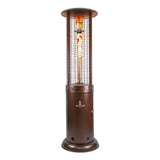 Lava Heat Italia Patio Heater Propane / Heritage Bronze / Assembled The OPUS Round Flame Tower Heater, 80.5", 56,000 BTU, Remote Control, Push Button Ignition, Hammered Black, Heritage Bronze - Liquid Propane OR Natural Gas
