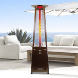 Lava Heat Italia Tower Patio Heater Natural Gas / Heritage Bronze The 2G Triangle Flame Tower Heater, 92.5", 66,000 BTU, Remote Control, Push Button Ignition, Stainless Steel, Bronze, Black, Liquid Propane or Natural Gas - ASSEMBLED