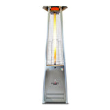 Lava Heat Italia Tower Patio Heater Propane / Stainless Steel / Assembled The LAVAlite Triangle Flame Tower Heater,  92.5", 56,000 BTU, Electronic Ignition, Hammered Black, Bronze, Stainless Steel - Liquid Propane OR Natural Gas