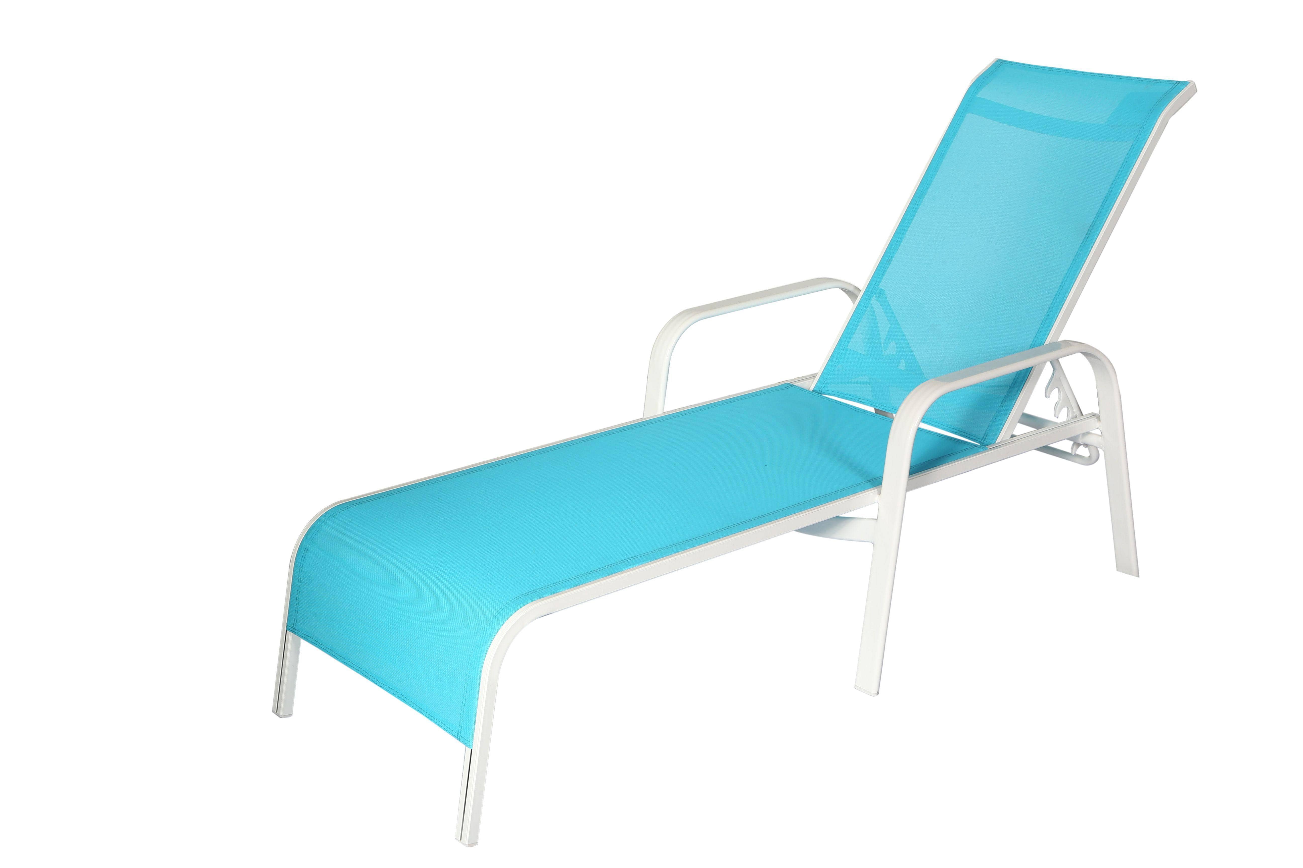 Lawton Casual Comfort Chaise Lounge Sling / Aqua Lawton Casual Comfort - Commercial Chaise Lounge (Set of 4)