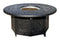 Lawton Casual Comfort Fire Pits 52" Round Octagon Base Fire Table w/15lb 1/2" Reflective Fire Glass and cover included