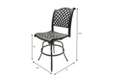 Lawton Casual Comfort Outdoor Barstools 2PC Laced Armless Counter Barstool