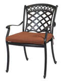 Lawton Casual Comfort Outdoor Dining Chairs Lawton Casual Comfort - Cast Aluminum Dining Chairs with Cushions (Set of 6)