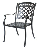 Lawton Casual Comfort Outdoor Dining Chairs Lawton Casual Comfort - Cast Aluminum Dining Chairs with Cushions (Set of 6)