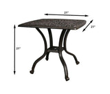 Lawton Casual Comfort Outdoor Dining Table Lawton Casual Comfort - 21" Cast Aluminum Square Accent Table Signature