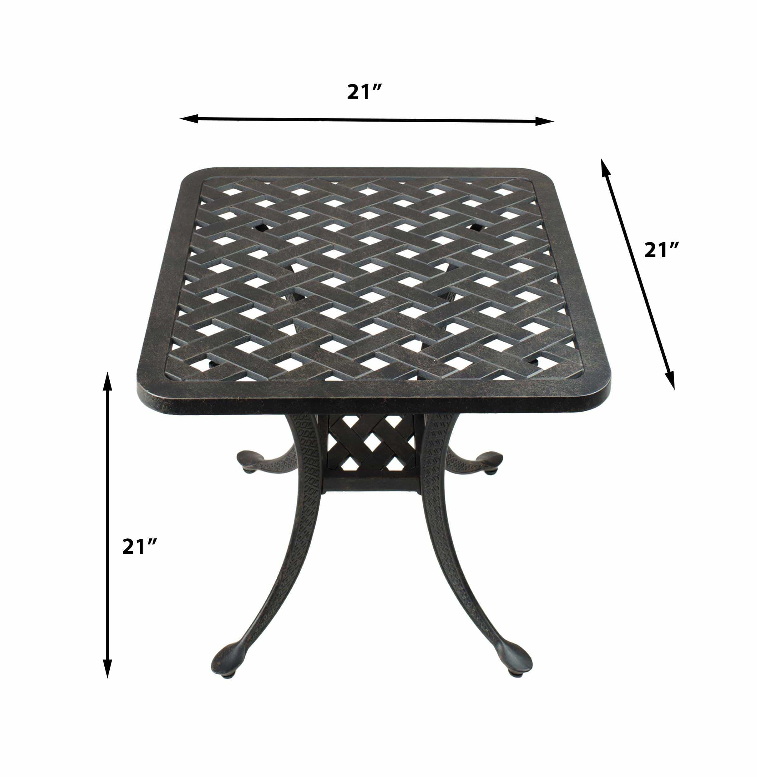 Lawton Casual Comfort Outdoor Dining Table Lawton Casual Comfort - 21" Square Accent Table Weave