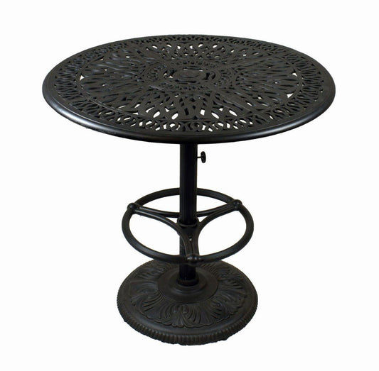 Lawton Casual Comfort Outdoor Dining Table Lawton Casual Comfort - 42" Round Pedestal Bar Table Signature With Footrest
