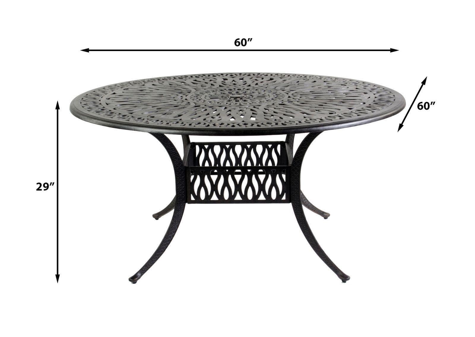 Lawton Casual Comfort Outdoor Dining Table Lawton Casual Comfort - 60" Round Dining Table Signature