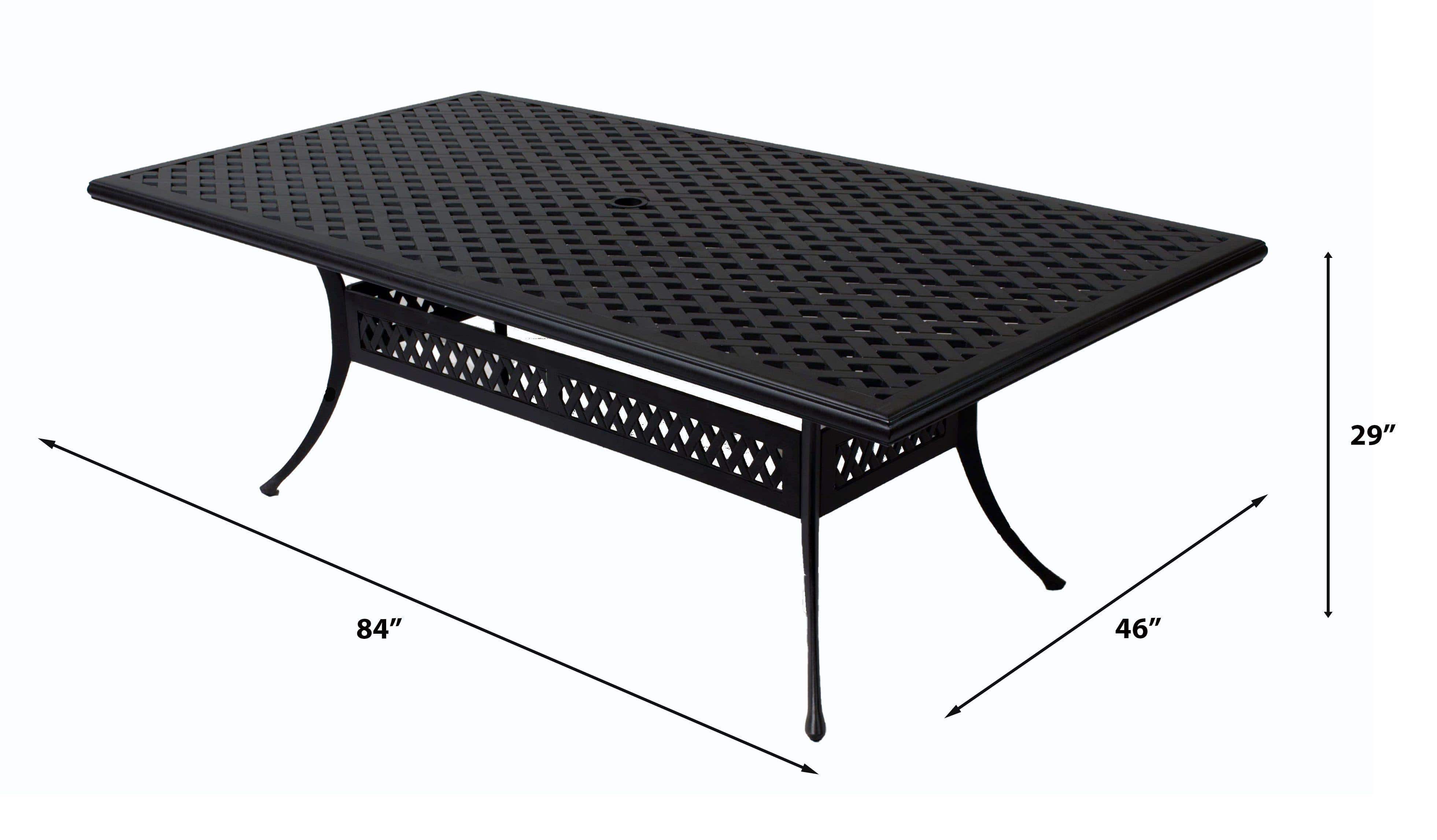Lawton Casual Comfort Outdoor Dining Table Lawton Casual Comfort - 86" X 46" Rectangle Dining Table Weave