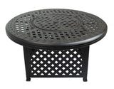 Lawton Casual Comfort Outdoor Table Lawton Casual Comfort - 48" Round Chat Firepit Table Weave (Burner Or Ice Bucket Optional)