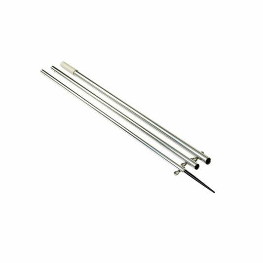 Lee's Tackle Outriggers Lee's 13' Bright Silver Center Rigger Pole w/Black Spike 1-3/8" [MX8713CR]
