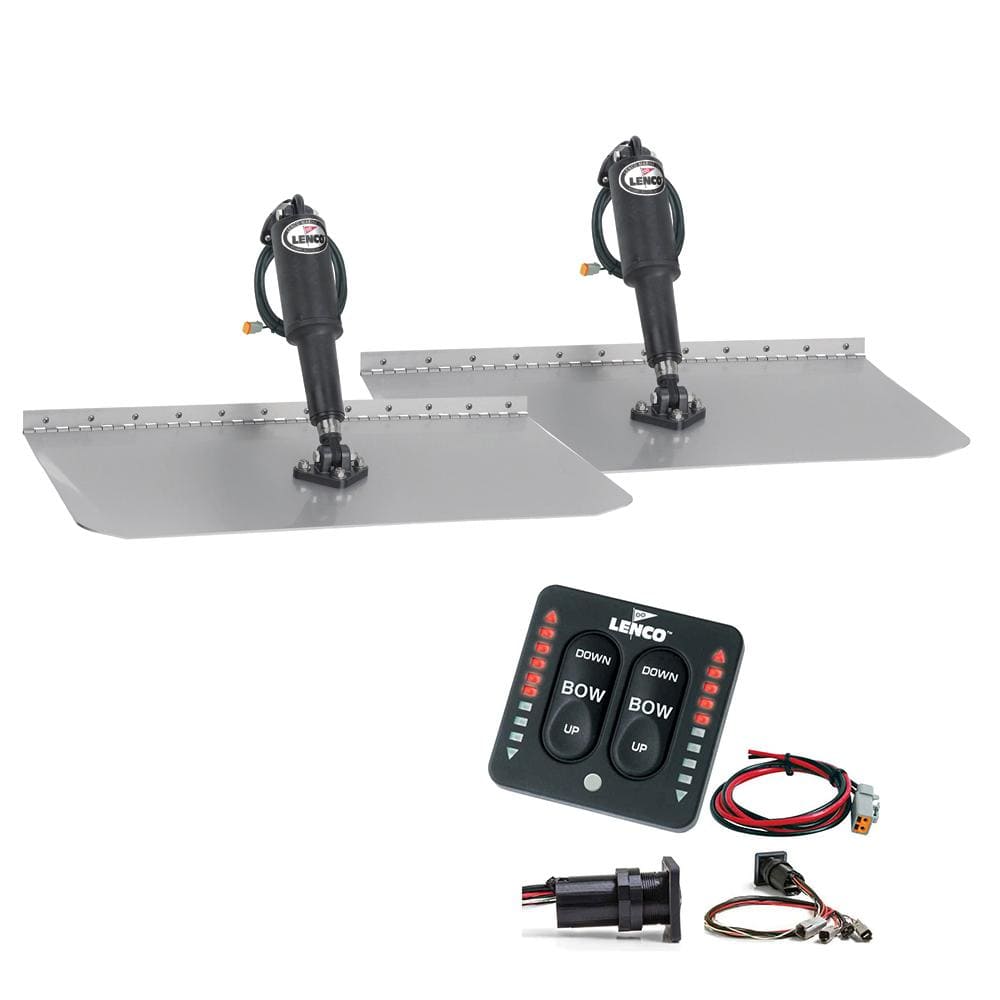 Lenco Marine Trim Tabs Lenco 12" x 12" Standard Trim Tab Kit w/LED Integrated Switch Kit 12V [15109-103]