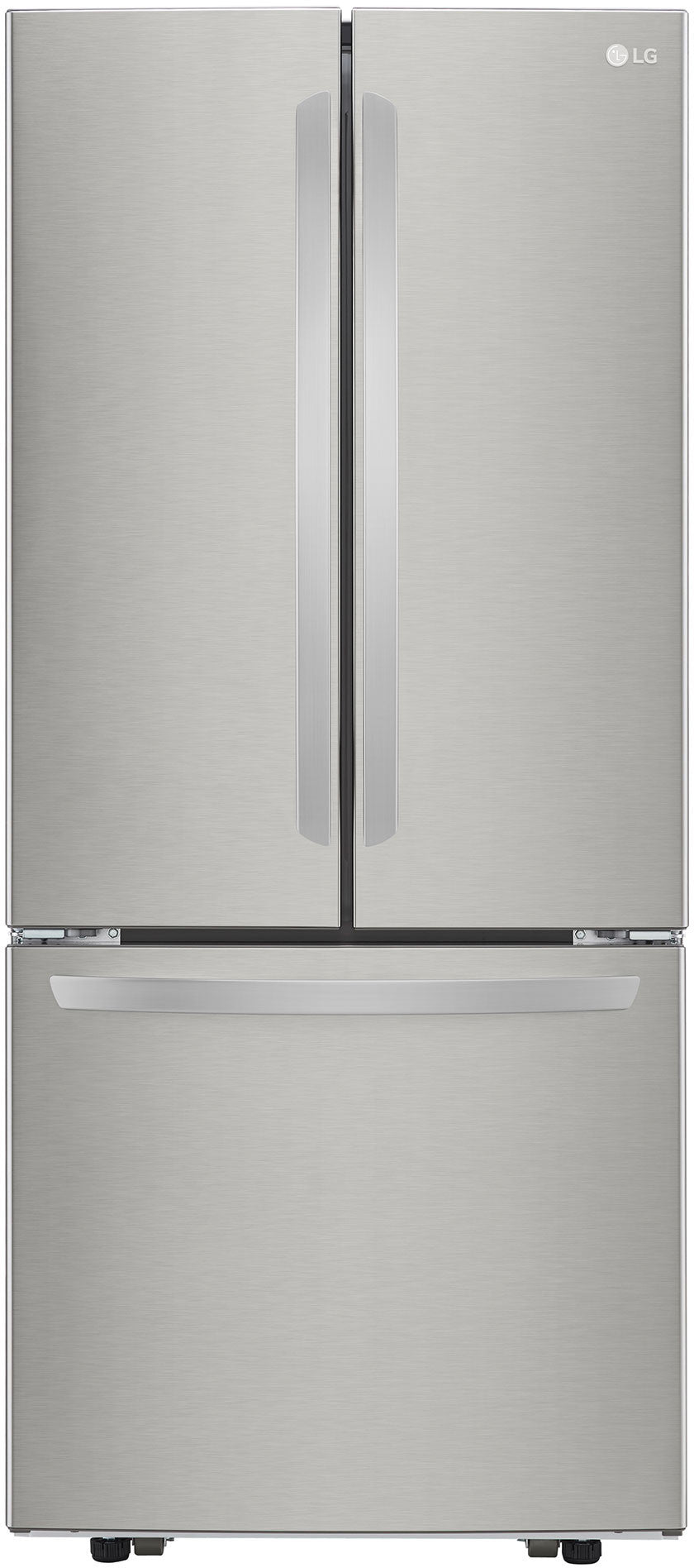 LG - 30 in. W 22 cu. ft. French Door Refrigerator with Ice Maker in Stainless Steel - LFCS22520S