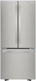 LG - 30 in. W 22 cu. ft. French Door Refrigerator with Ice Maker in Stainless Steel - LFCS22520S