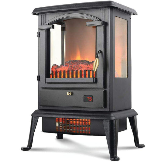 LifeSmart LifeSmart 3 Sided Flame View Infrared Heater Stove