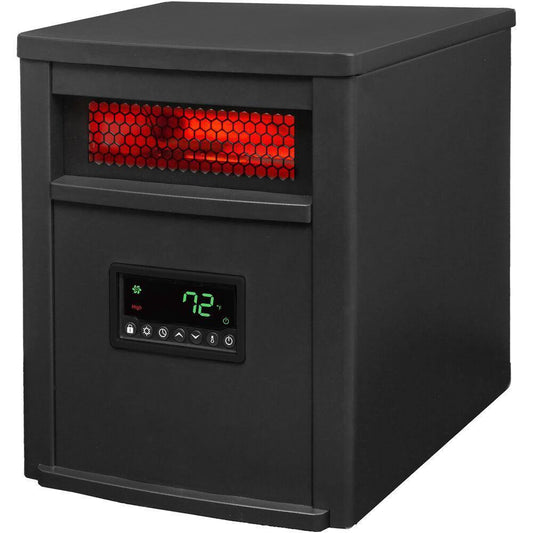 LifeSmart LifeSmart 6 Element Infrared Heater Black Steel Cabinet